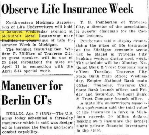 McGuires Grill & Motel - Apr 1962 Article
